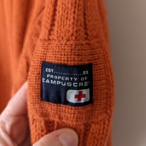 Campus Crew wool knit sweater - rust orange - Picture 4 of 4